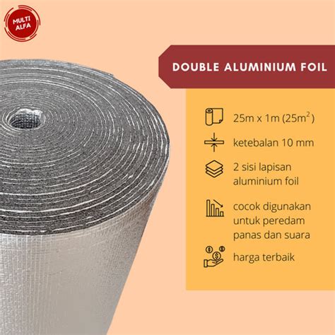 Jual Peredam Suara Dan Panas Mm Double Aluminium Foil Tanpa Lem