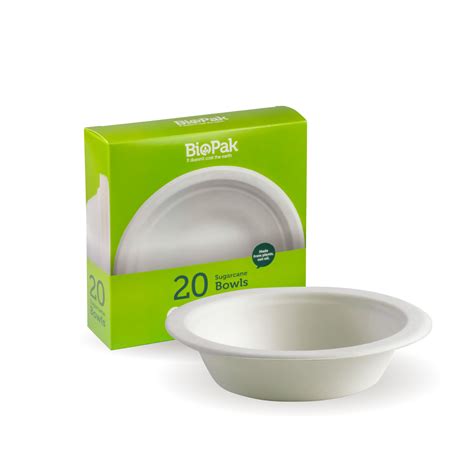 BioPak 500ml White BioBowl Available At RapidClean