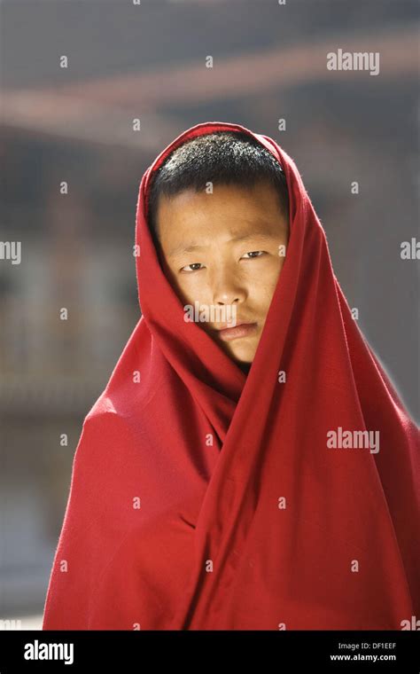 Bhutan. Punakha. Punakha Dzong Monastery. Buddhist Monk Stock Photo - Alamy