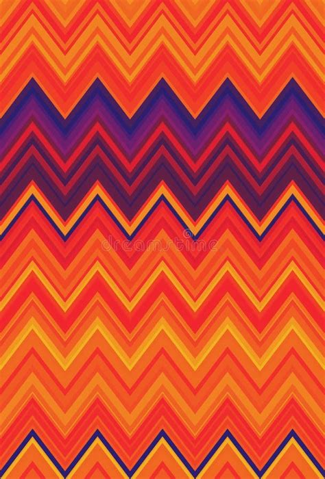 Zigzag Abstract Orange Wrapping Pattern Stock Vector Illustration Of