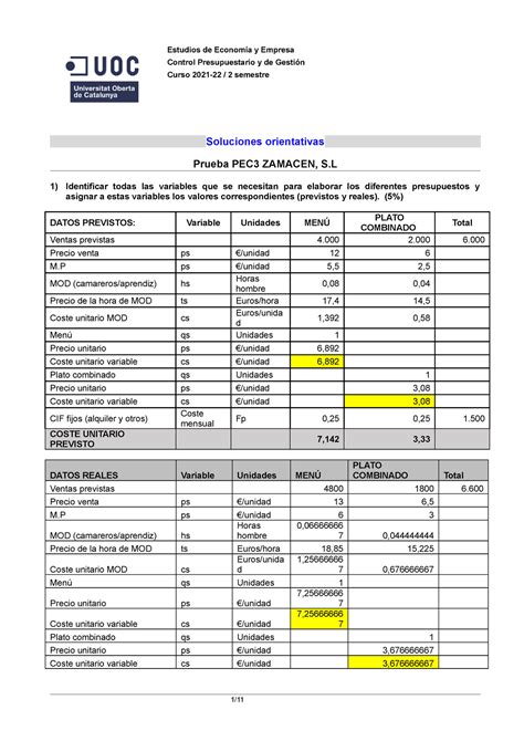 Control Presupuestario Y De Gesti N Pec Soluci N Estudios De