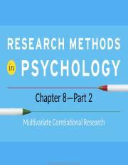 Ch8b Student Ppt Chapter 8Part 2 Multivariate Correlational Research