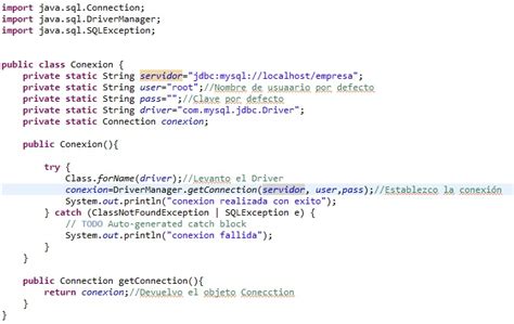 Programacion Orientada A Objetos Jdbc Conexión A Bases De Datos Mysql