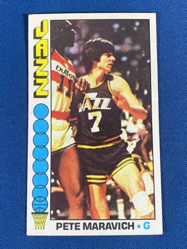 Topps Pete Maravich Basketball Card New Orleans Jazz Ebay