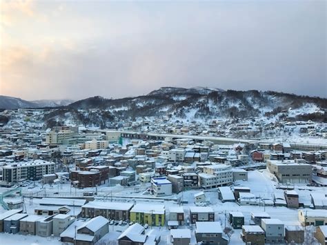 Vista De La Ciudad De Otaru Hokkaido Jap N Foto Premium