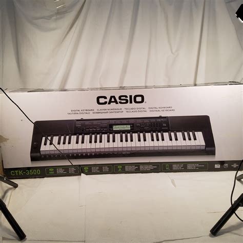 Casio CTK 3500 61 Key Portable Keyboard Black With Chair And Stand EBay