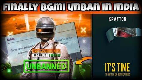 BIGGEST GOOD NEWS FINALLY BGMI UNBAN IN INDIA OFFICIAL ANNOUNCEMENT