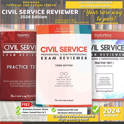 Brainbox Civil Service Exam Reviewer Complete Set Edition