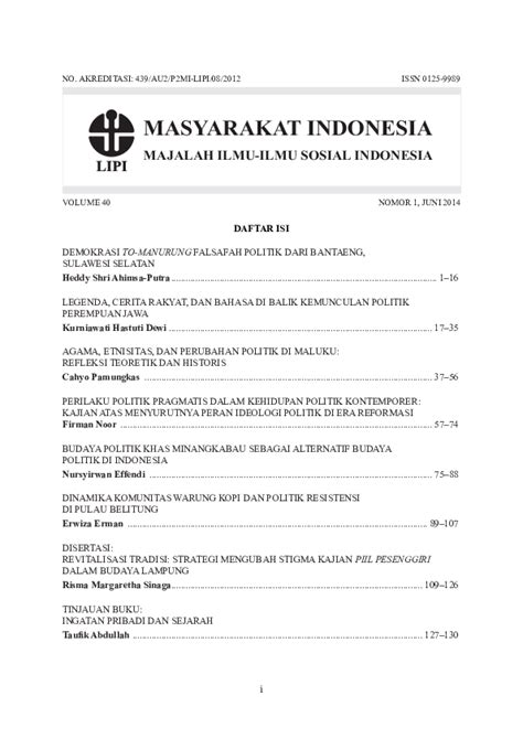 Pdf Perilaku Politik Pragmatis Dalam Kehidupan Politik Kontemporer