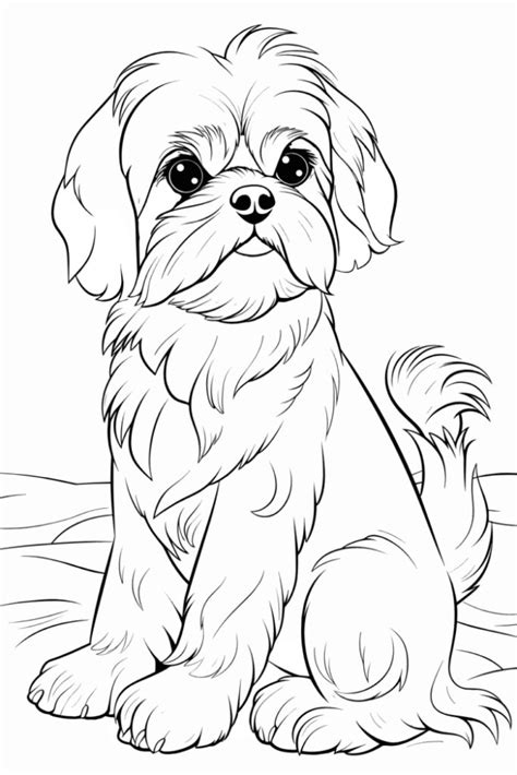 Shih Tzu Coloring Pages