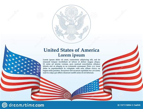 Flag of the United States, American Flag, USA Design. Stock Vector ...