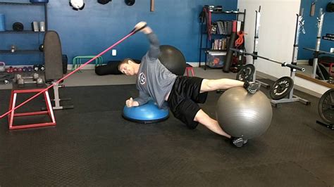 Side Plank Rear Delt With Band On BOSU With Ball YouTube