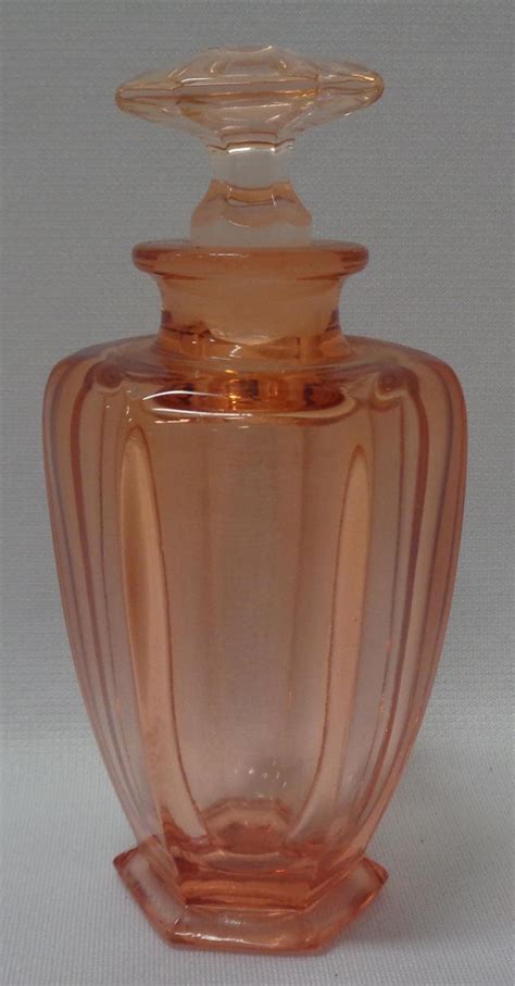 Lot Vintage Art Deco C 1920 Tiffin Pink Depression Glass Perfume Bottle