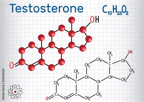 Testosterone Anabolic Steroid Structural Chemical Formula And