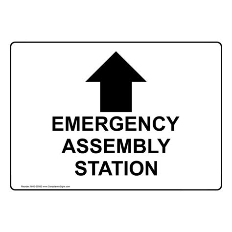 Emergency Evacuation Gathering Point Sign Nhe 25588 Route