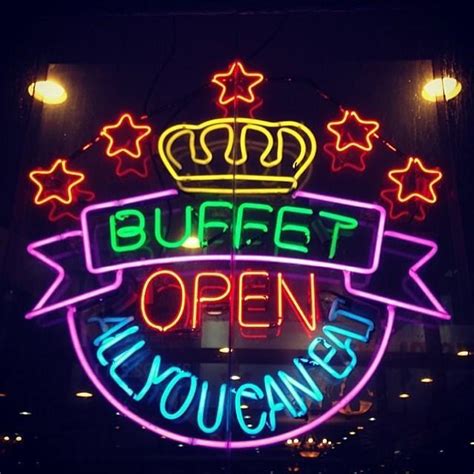 Buffet Open All You Can Eat Neon Sign Bar Sign Neon Light Z1239 Diy Neon Signs