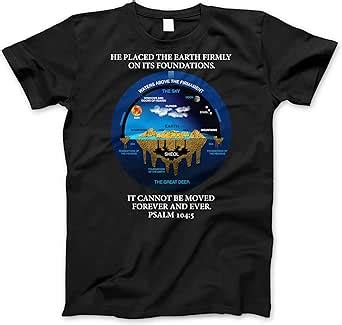 Flat Earth T Shirt Bible Verses Model Of The Firmament W The Sun Into