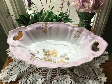 Large Antique C T Altwasser Carl Tielsch German Pink Centerpiece Bowl