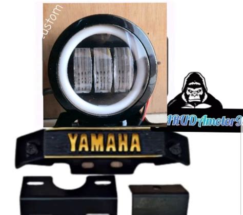 Lampu Depan Led Daymaker 3 Titik Yamaha RX KING Super Terang Set Kumis