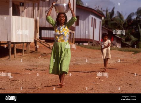 Tikuna Indigenous People, acculturated Brazilian indians, Amazon rain ...