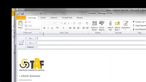 Como Configurar Assinatura De E Mail No Outlook 2010 YouTube