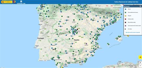 Este Mapa Del Gobierno Muestra La Calidad Del Aire Por Toda España Así