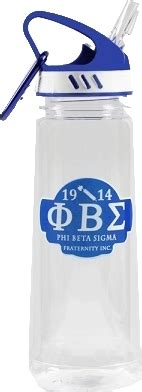 Phi Beta Sigma Eastman Tritan Water Bottle Clear Blue Ml