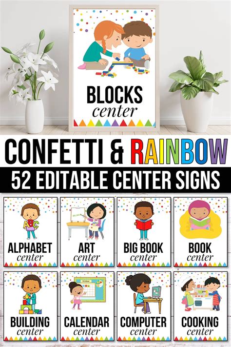 EDITABLE Center Signs Editable Center Signs for Preschool | Classroom ...