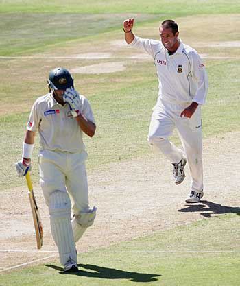 Andrew Hall Celebrates Mike Hussey S Wicket ESPNcricinfo