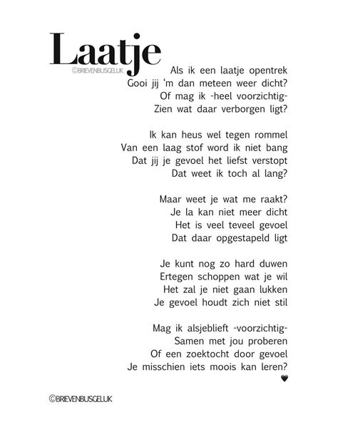 Brievenbusgeluk Op Instagram • Laatje • ©️ Uit ‘geef Me Je Echt’ 🛒 Dit Gedicht Vind Je Ook