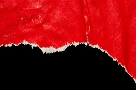 Premium Photo Red Ripped Paper Torn Edges Strips Isolated On Black