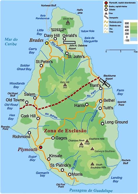 Mapa De Montserrat Montserrat Mapa Online