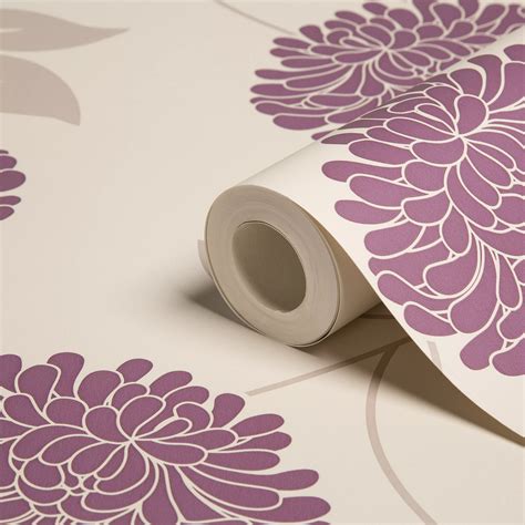 Graham Brown Superfresco Lilac White Floral Wallpaper Departments