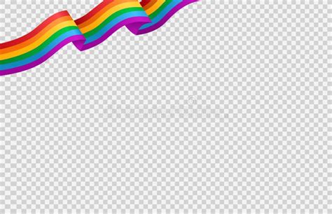 Waving Rainbow LGBT Flag Isolated On Png Or Transparent Background Symbol Of LGBT Gay Pride