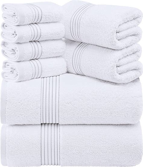 Utopia Towels 8 Piece Premium Towel Set 2 Bath Towels 2 Hand Towels