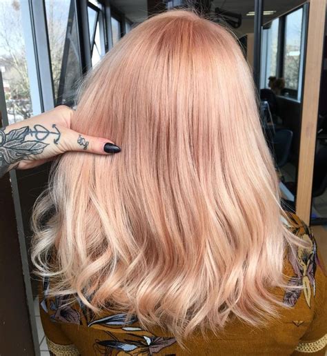 Peachy Blonde Ig Garancedelacour Peach Hair Rose Gold Hair