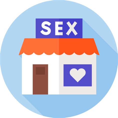 Sex Shop Flat Circular Flat Icon