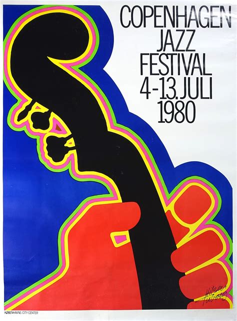 1980 Copenhagen Jazz Festival Original Vintage Poster Jazz Festival