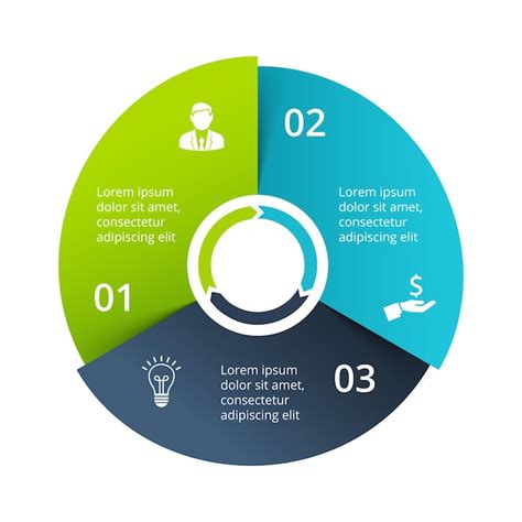 Premium Vector Circular Pie Chart Divided Into Colorful Sectors