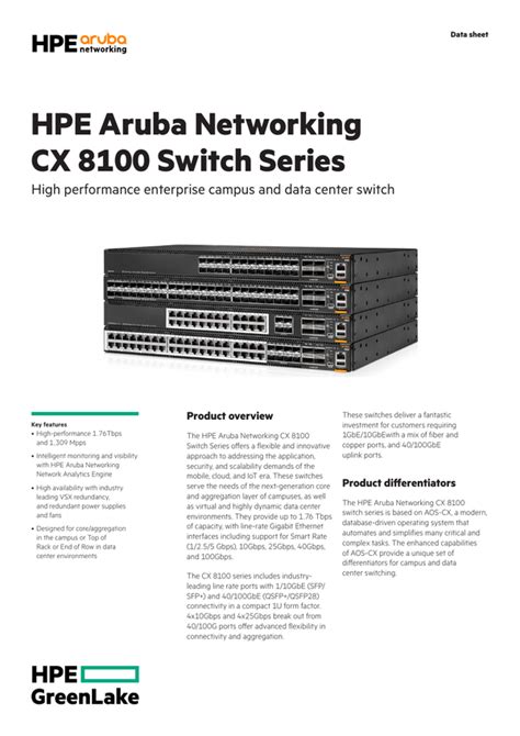 HPE Aruba Networking CX 8100 Switch Series [33 min read time]