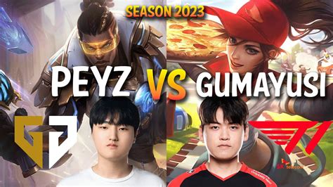 Gen Peyz Vs T1 Gumayusi LUCIAN Vs SIVIR ADC KR Ranked YouTube