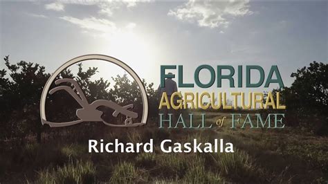 Florida Agricultural Hall Of Fame Honoree Richard Gaskalla Youtube