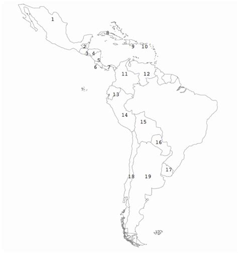 Spanish Speaking Countries Map Unlabeled