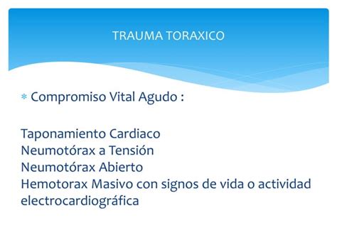 TRAUMATISMO TORAXICO PPT