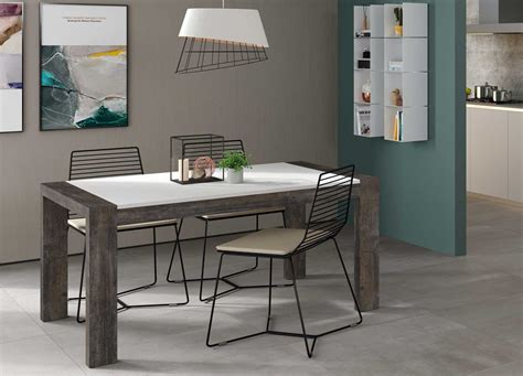 Table a manger extensible de 6 a 12 personnes style contemporain déco