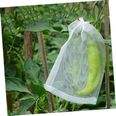 Blanc 100 Pièces Sac en Filet résistant aux Insectes de Fruits Plante