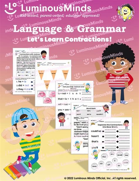 Reading Comprehension Worksheets - Language & Grammar: Contraction Packet