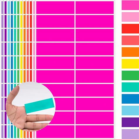 Yshihe Colored Label Sticker In 12 Colors3 X 1 Inch