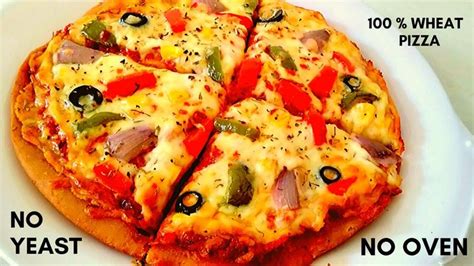 Whole Wheat Pizza In Kadhai I No Yeast I No Oven