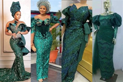 Sumptuous Green Asoebi Styles For Wedding And Engagement